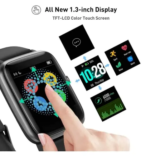 PepKoala® T55 Series 8 Smart-Watch with Bluetooth Calling, with Extra Strap, Heart Rate Monitor, Fitness Tracker, Step Count, 50  Wallpapers and More