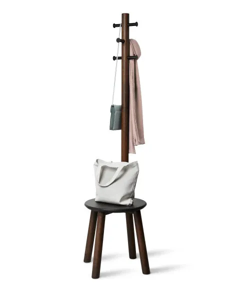 PILLAR STOOL/COATRACK