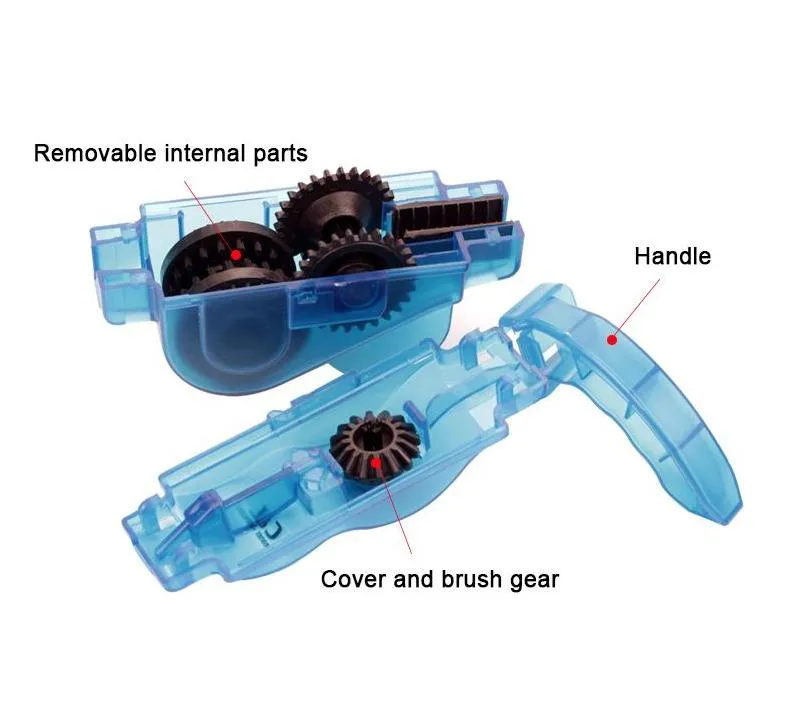 Portable Bicycle Chain Cleaner Kit Brushes