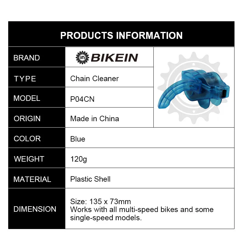Portable Bicycle Chain Cleaner Kit Brushes