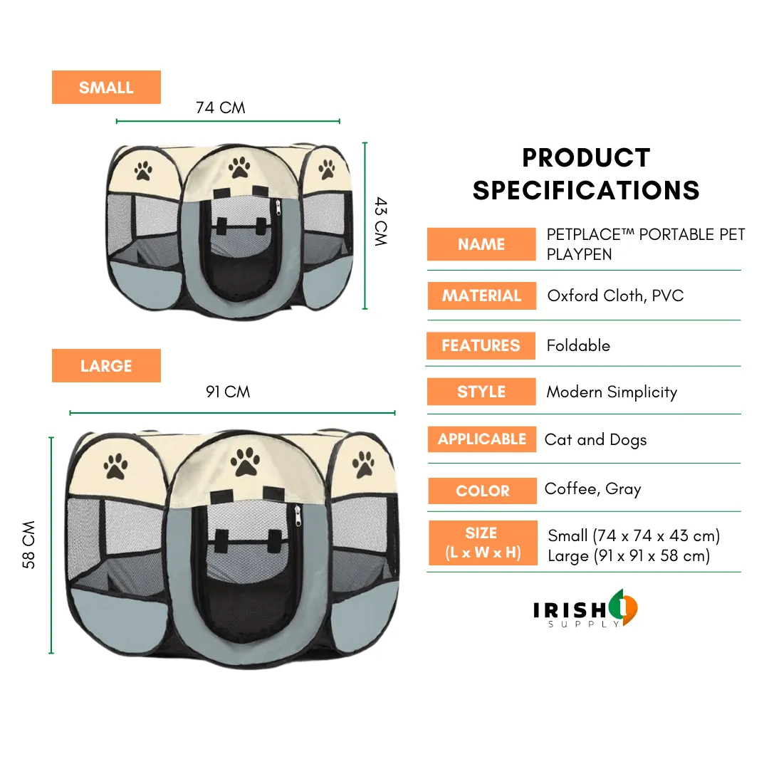 Portable Pet Playpen by PETPLACE