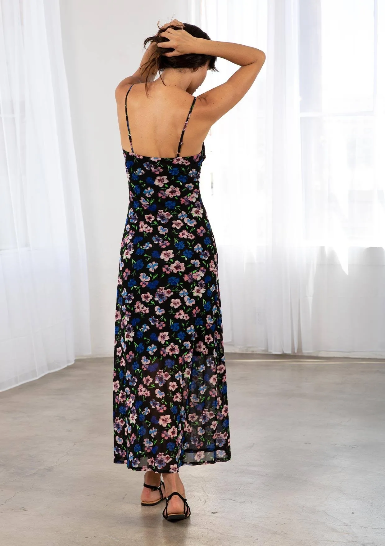 Posy Mesh Slip Dress