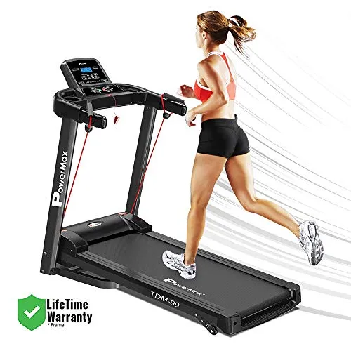 PowerMax Fitness TDM-99 2HP (4HP Peak) Motorized Treadmill with Free Installation Assistance, Home Use & Automatic Programs
