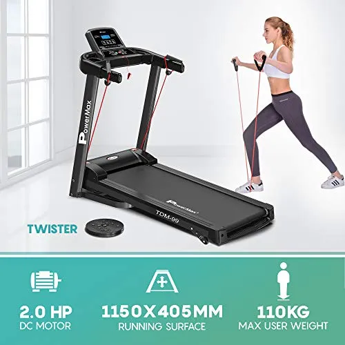 PowerMax Fitness TDM-99 2HP (4HP Peak) Motorized Treadmill with Free Installation Assistance, Home Use & Automatic Programs