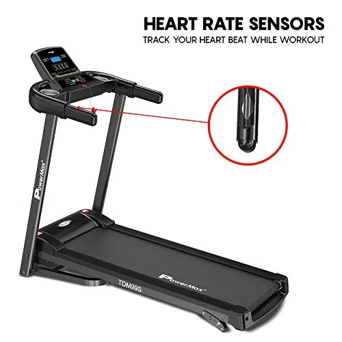 PowerMax Fitness TDM-99 2HP (4HP Peak) Motorized Treadmill with Free Installation Assistance, Home Use & Automatic Programs