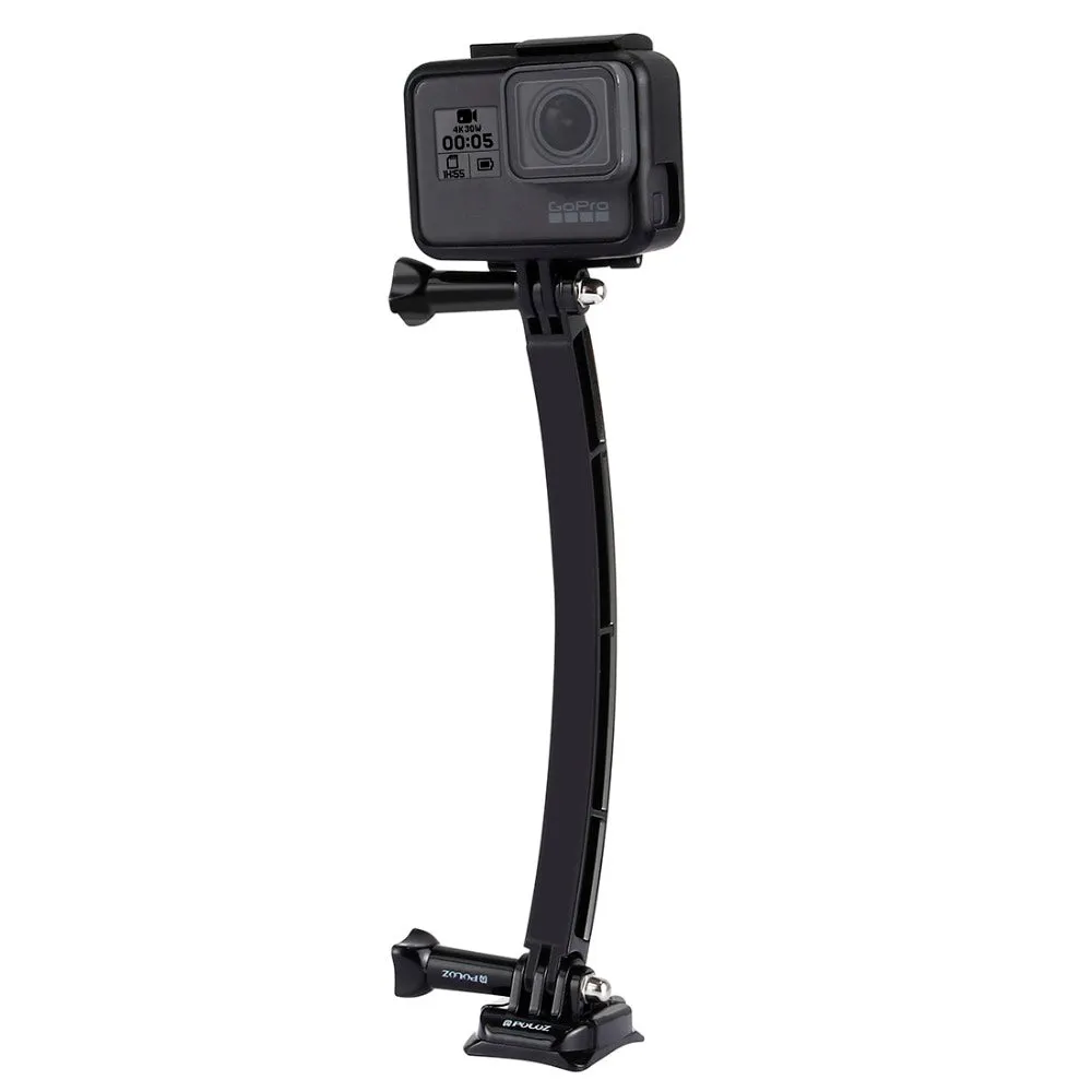 PULUZ Outdoor Motorcycle Cycling Helmet Extension Arm Set for GoPro HERO5 HERO4 Session HERO 5 4 3  3 2 1 black