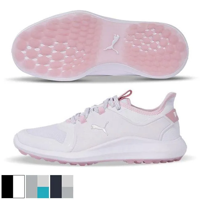 PUMA Ladies IGNITE FASTEN8 Golf Shoes 8.5 High Rise/Puma Silver/Scuba Blu