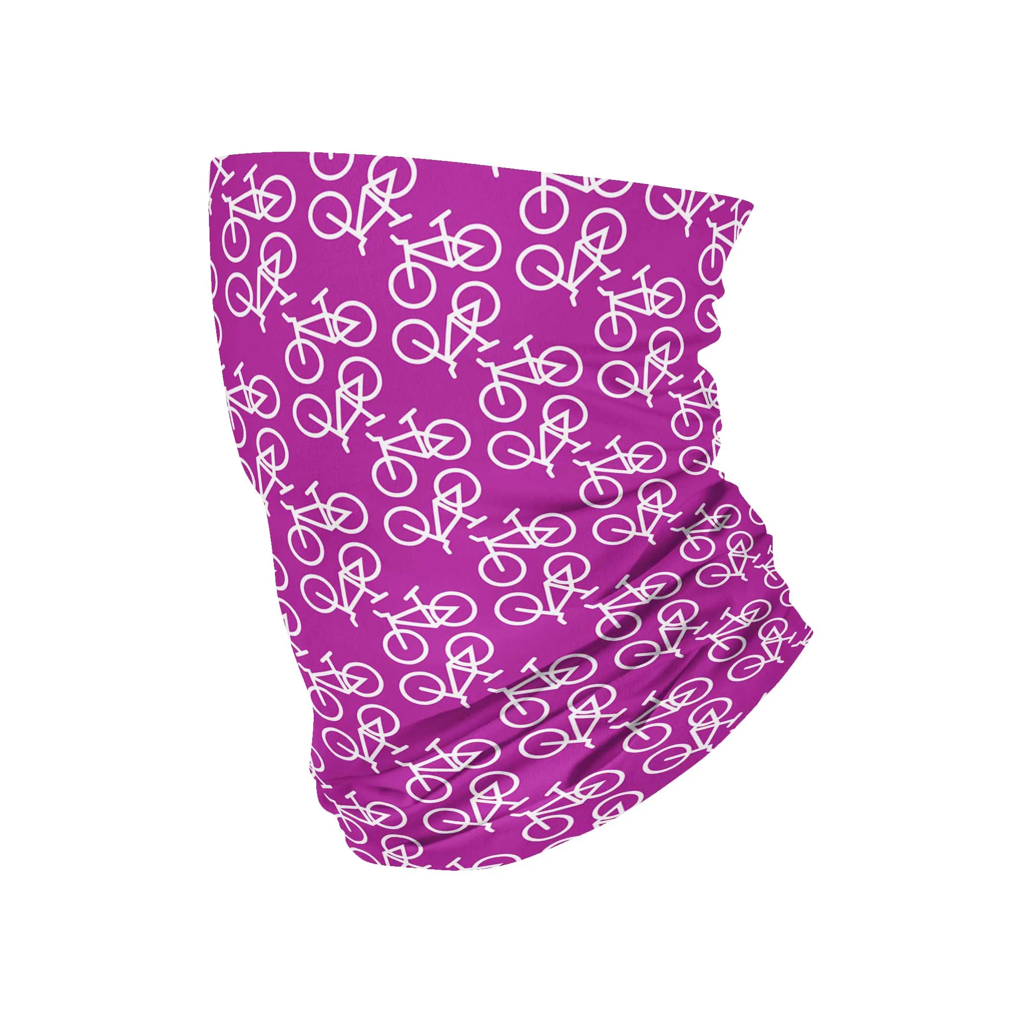 Purple Bike Neck Gaiter fits Kids, Youth and Petite