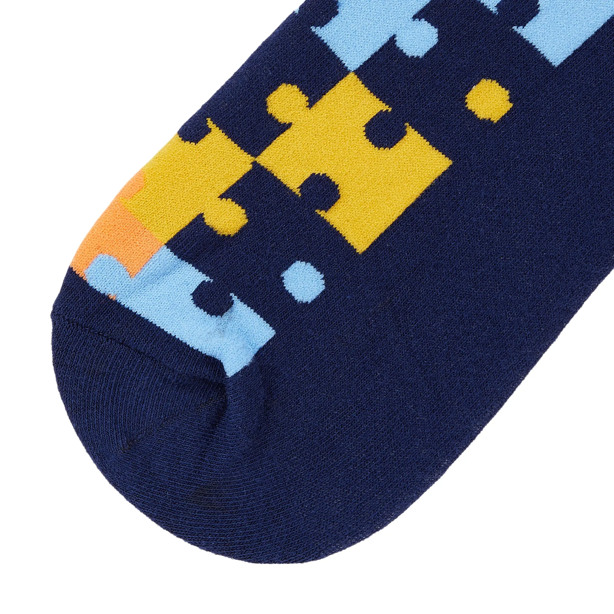 Puzzle Printed Crew Length Socks