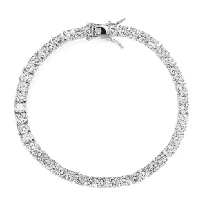 Real Solid 925 Sterling Silver Bracelets Cubic Zirconia Tennis Chain Fashion Jewelry 7" 8"