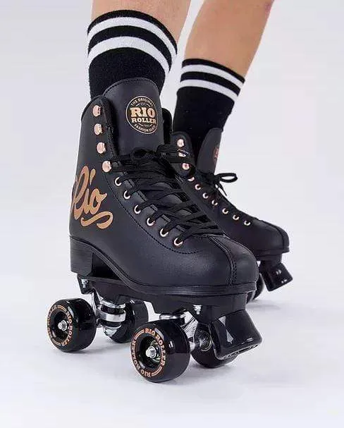 RIO ROLLER ROSE BLACK SKATES
