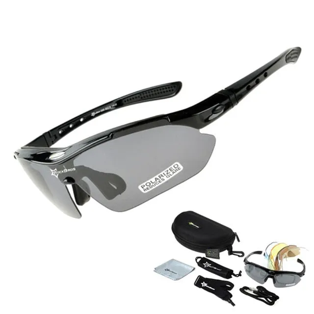 RockBros Cycling Glasses Frame Polarized 29g Goggles Eyewear 5 Lens Polarized Cycling Sun Glasses Outdoor Sports Bicycle Glasses