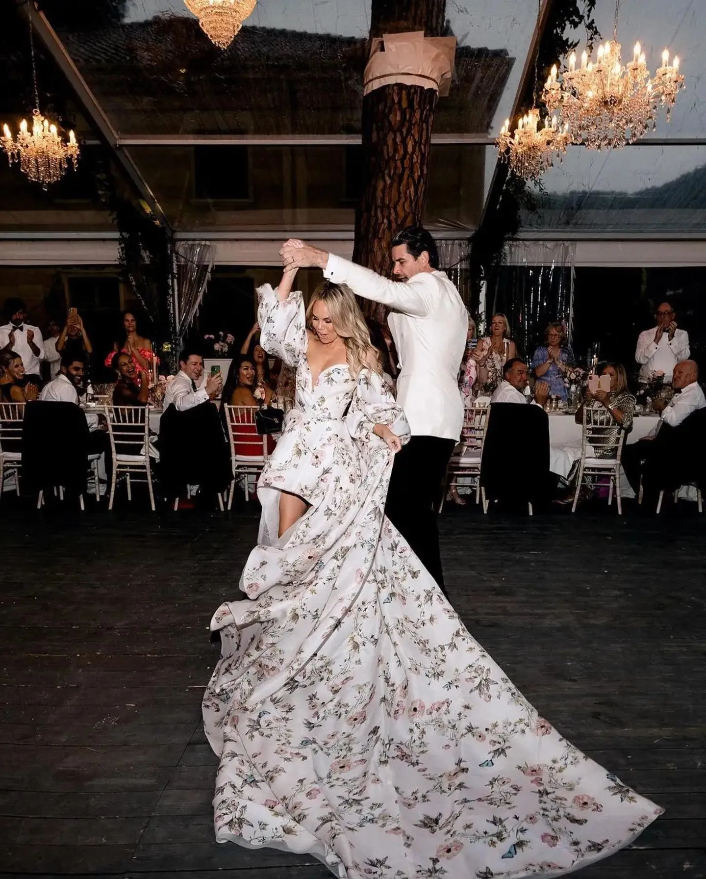 Roycebridal Floral Print  A Line Wedding Dress Lace Appliques 2025 Luxury Bridal Boho Beach Wedding Gowns Backless