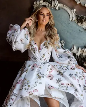 Roycebridal Floral Print  A Line Wedding Dress Lace Appliques 2025 Luxury Bridal Boho Beach Wedding Gowns Backless
