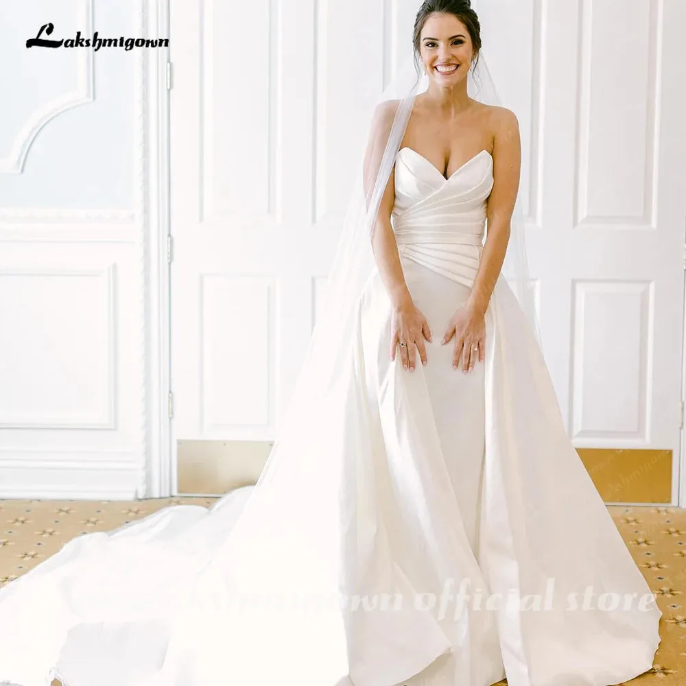 Roycebridal Ivory A Line Court Train Boho Wedding Dresses For Women 2025 Bridal Party Evening Gown Robe de mariee