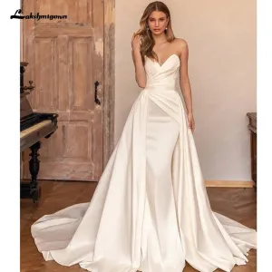 Roycebridal Ivory A Line Court Train Boho Wedding Dresses For Women 2025 Bridal Party Evening Gown Robe de mariee
