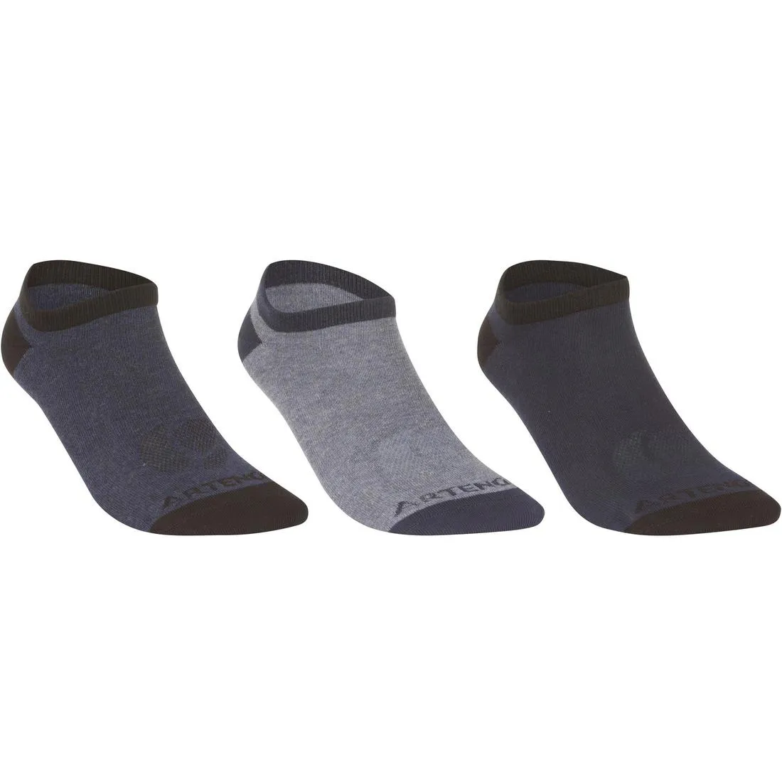 RS 160 Adult Low Sports Socks Tri-Pack - Mottled Blue