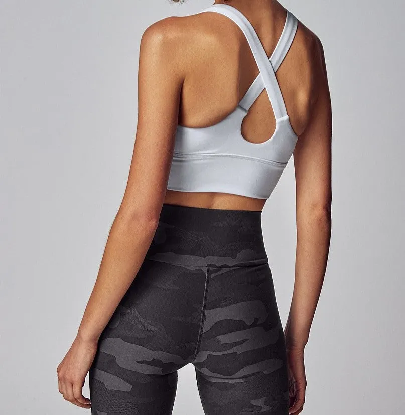 Running Bare Power Up Sports Bra - White
