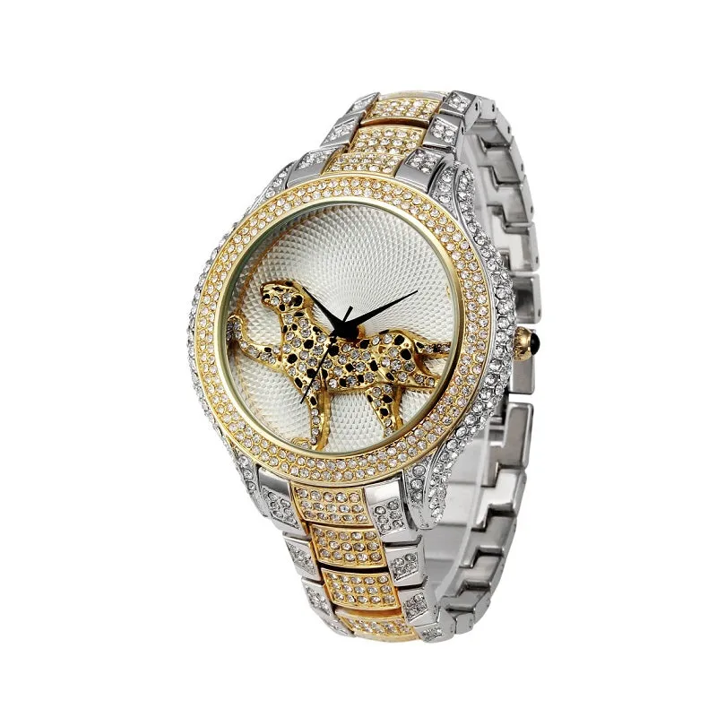 Running Leopard Pattern Women's Watch