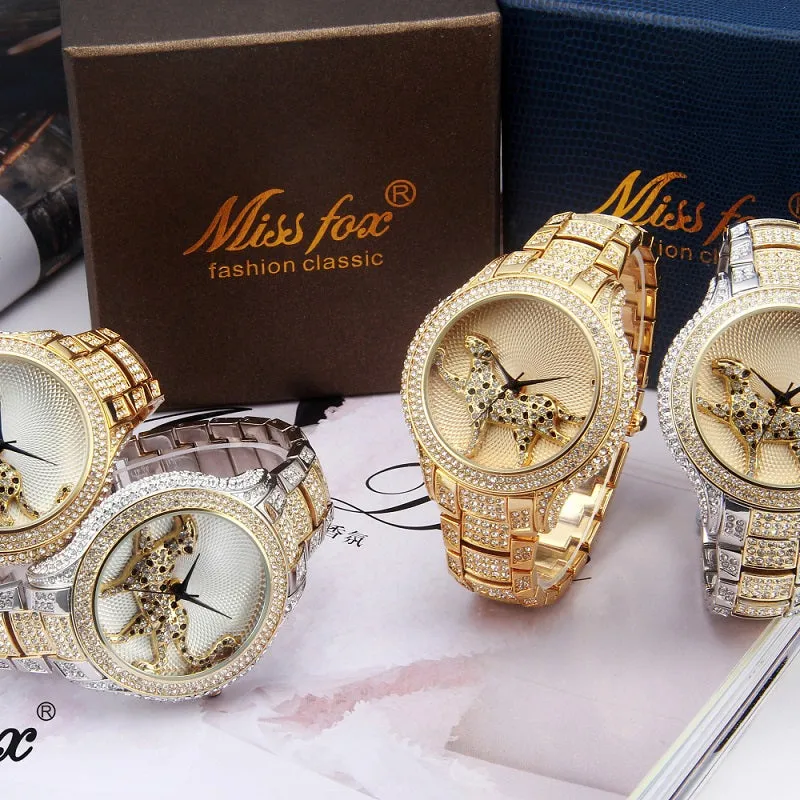 Running Leopard Pattern Women's Watch
