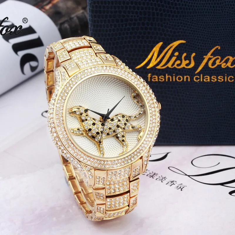 Running Leopard Pattern Women's Watch