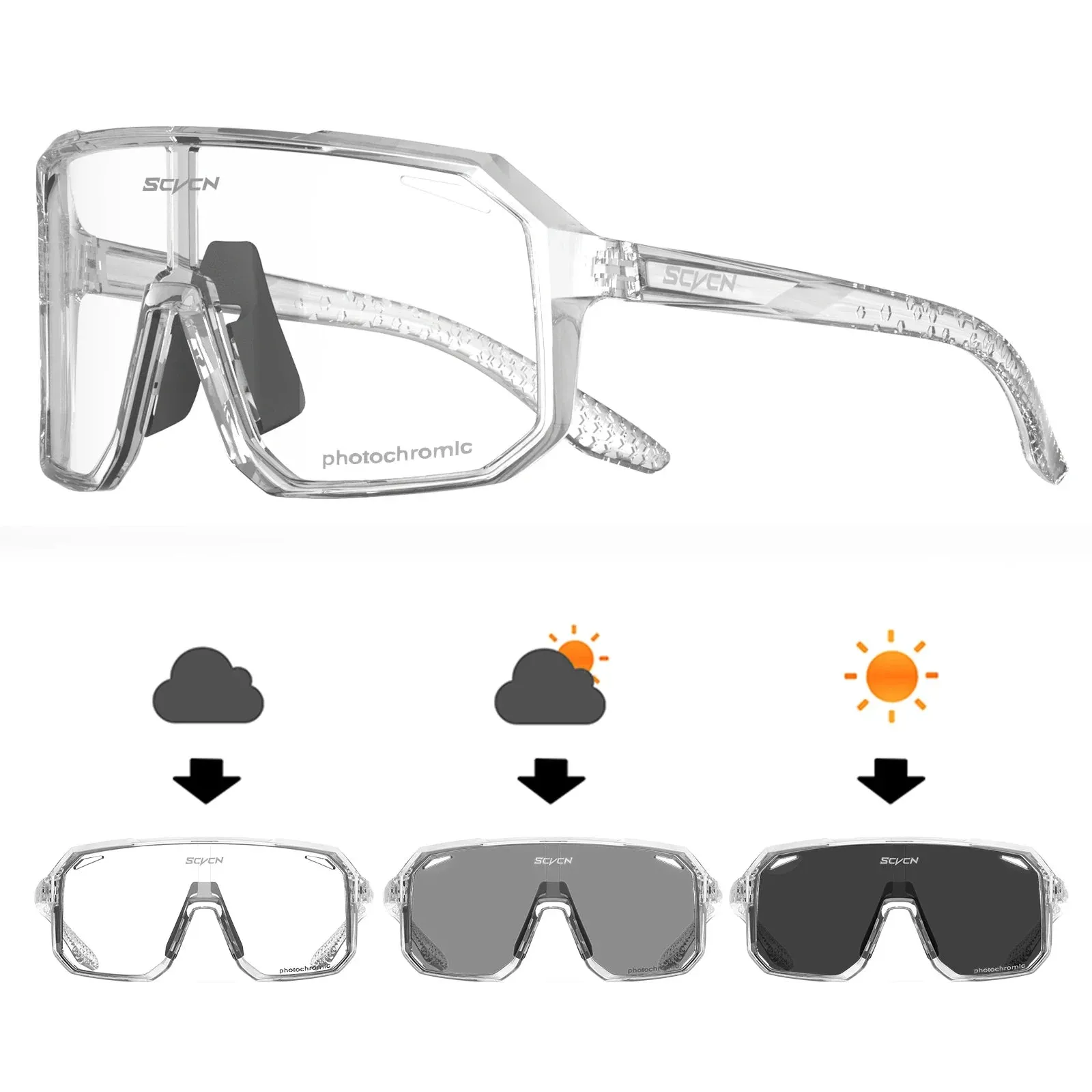 SCVCN Photochromic Cycling Sunglasses