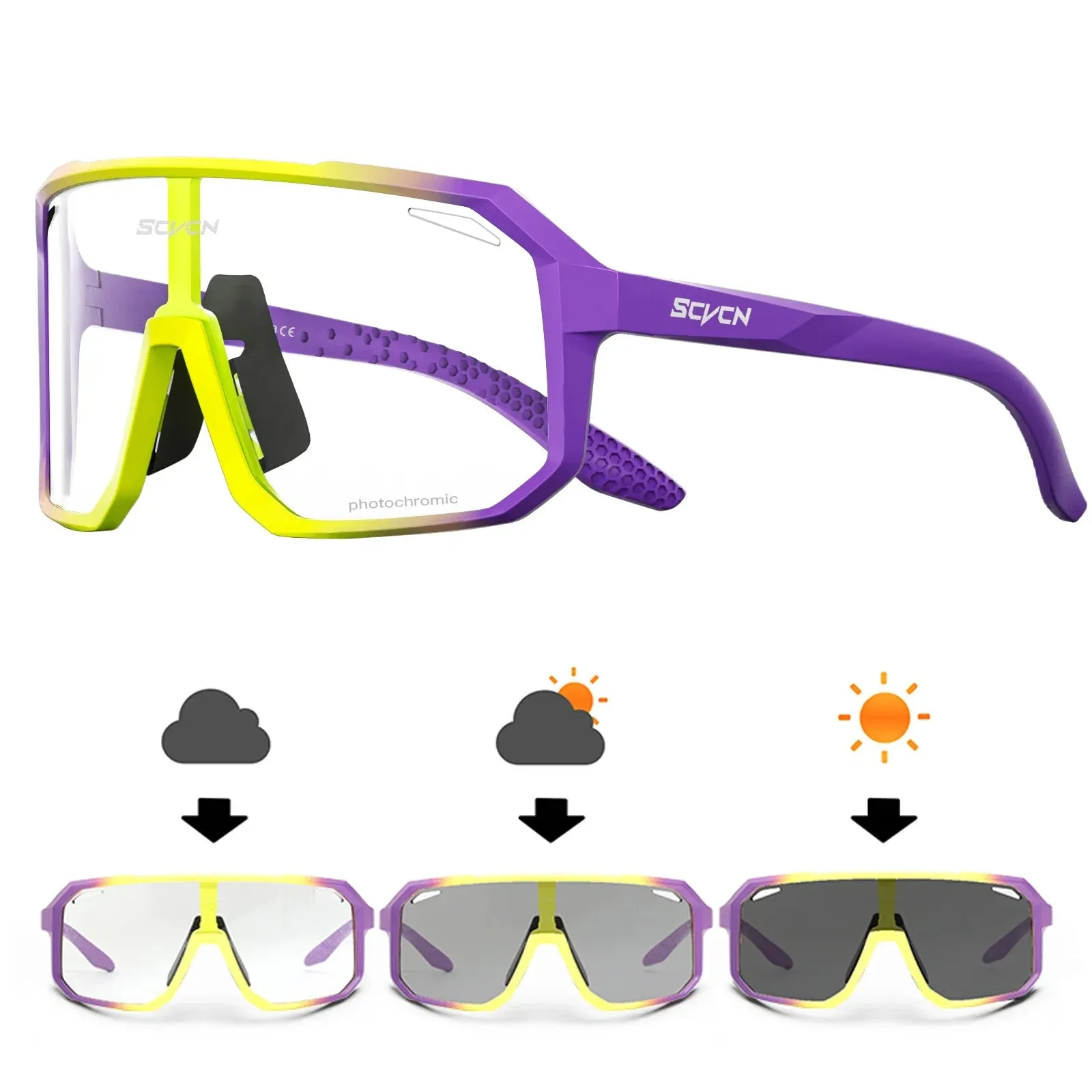 SCVCN Photochromic Cycling Sunglasses