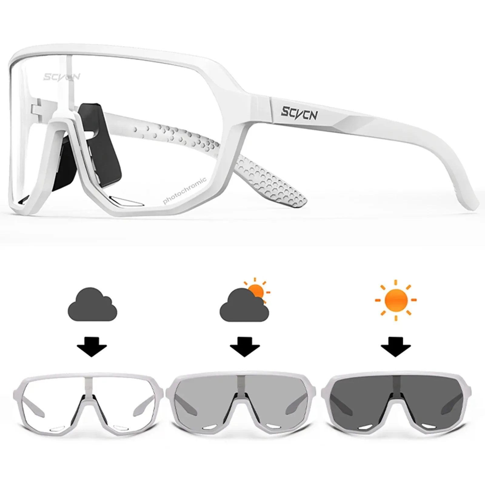 SCVCN Photochromic Cycling Sunglasses