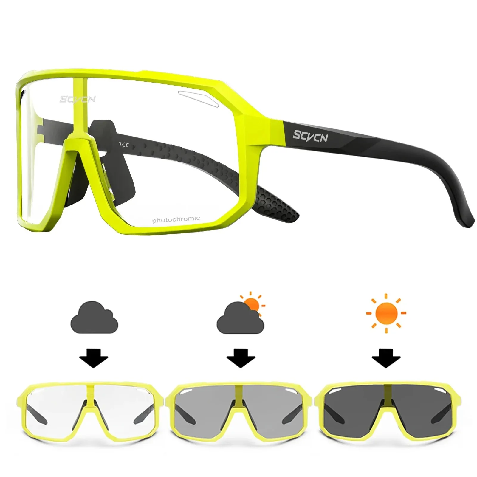 SCVCN Photochromic Cycling Sunglasses