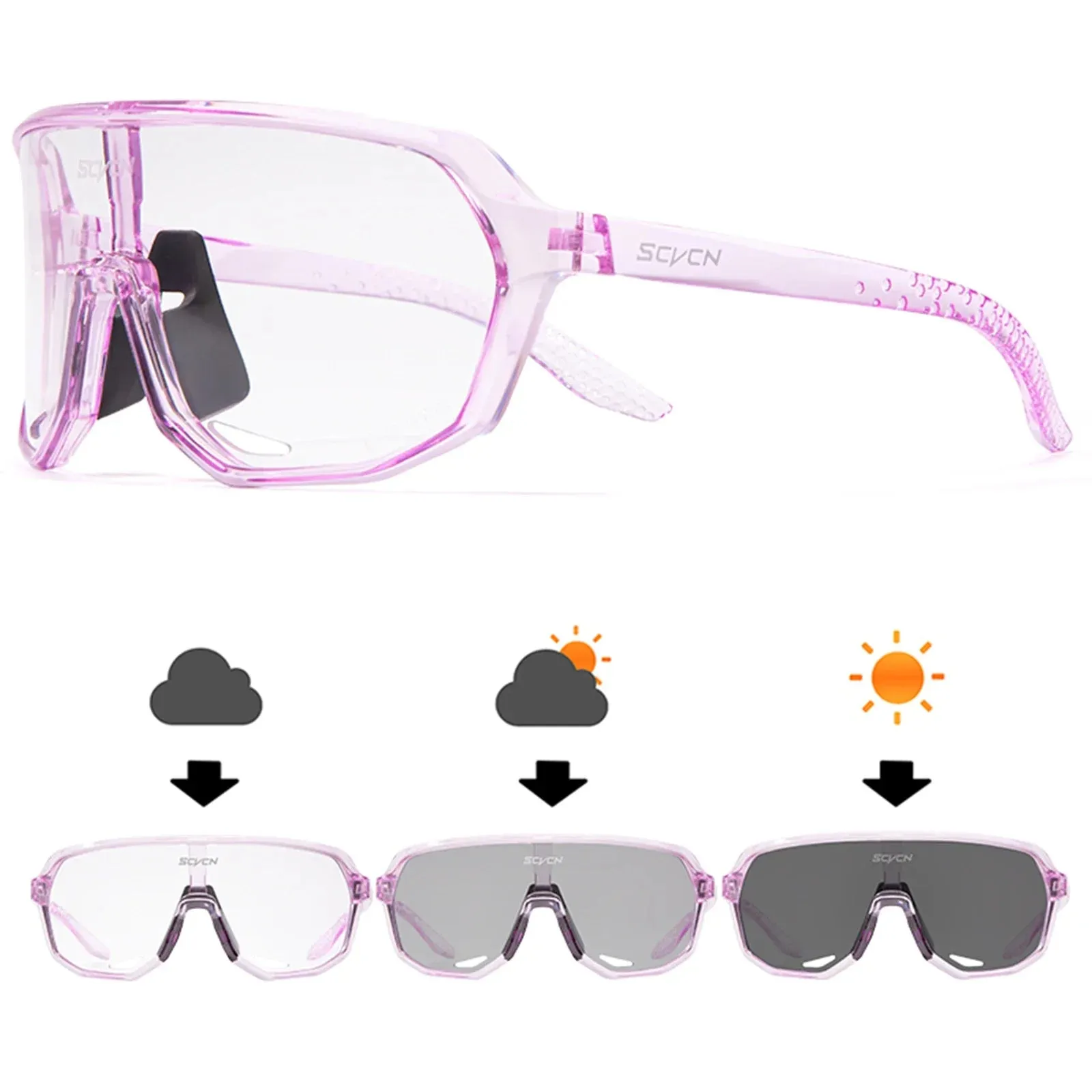SCVCN Photochromic Cycling Sunglasses