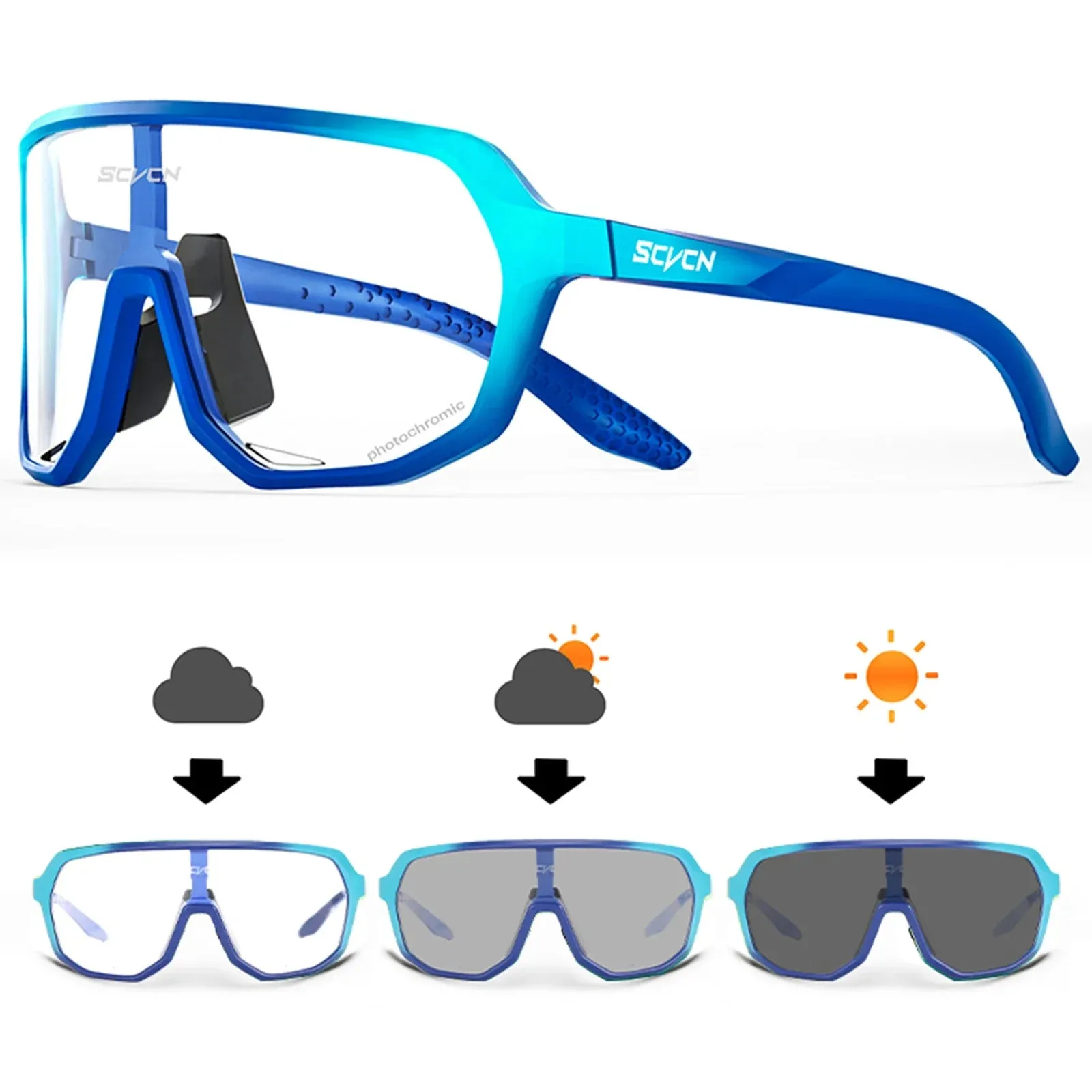 SCVCN Photochromic Cycling Sunglasses