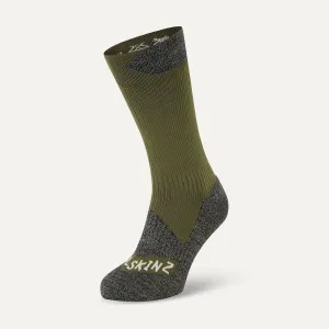 Sealskinz Raynham Waterproof All Weather Mid Length Sock Olive