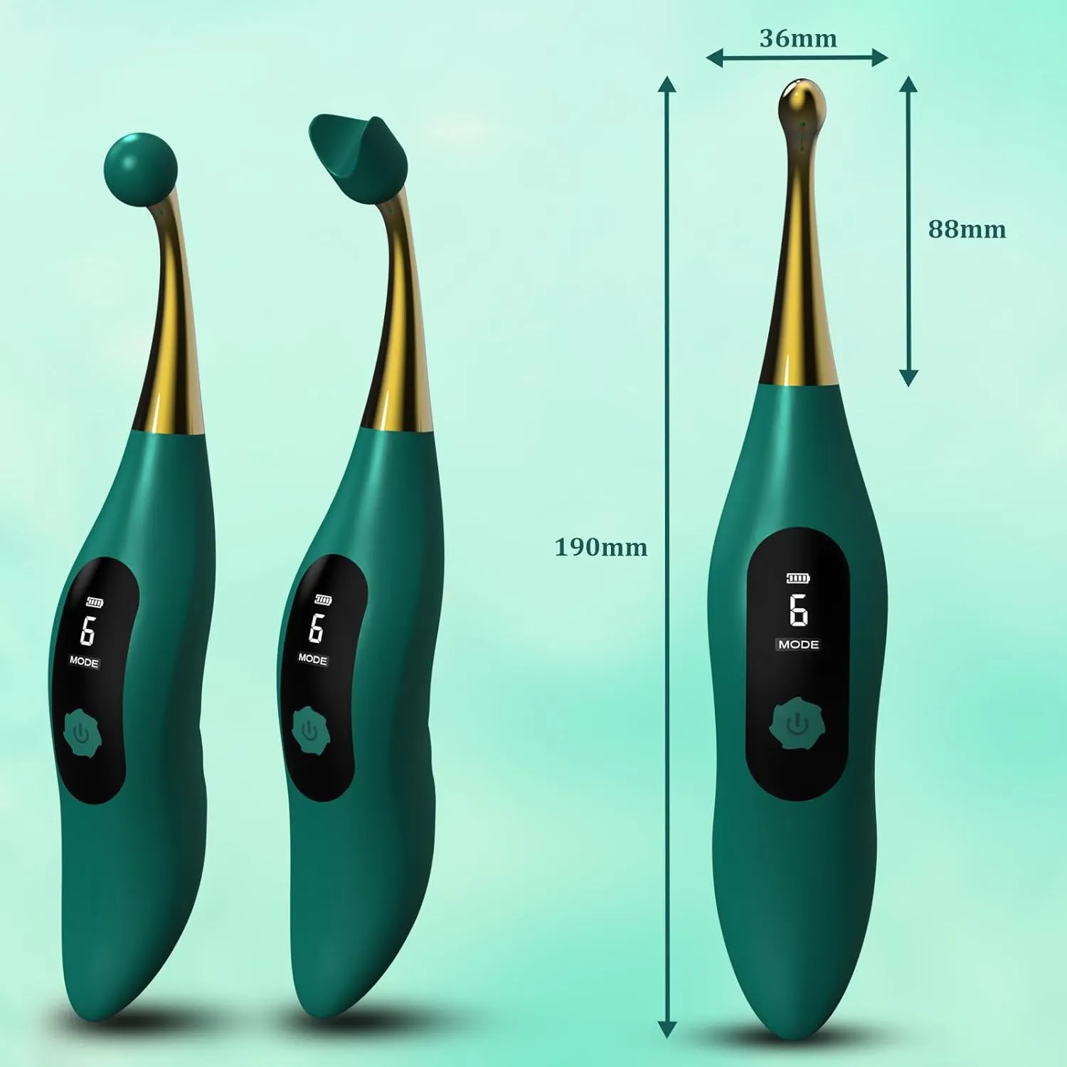 Sensual Clit Teaser Rechargeable Pinpoint Powerful Vibrator with LCD Screen Display