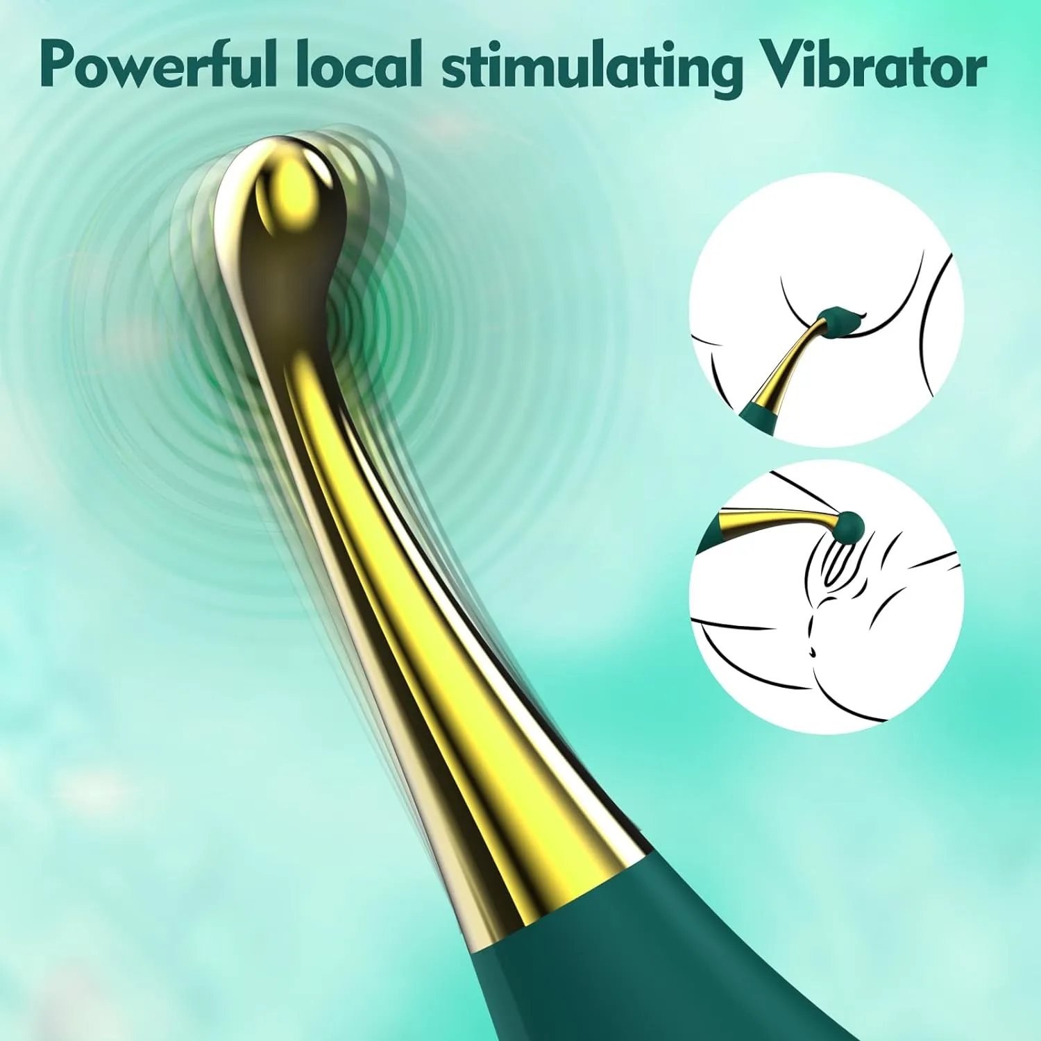 Sensual Clit Teaser Rechargeable Pinpoint Powerful Vibrator with LCD Screen Display