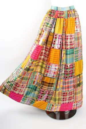 Sequin Silk Patchwork Ball Skirt
