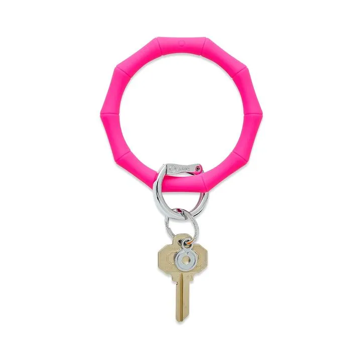 Silicone Big O® Key Ring Tickled Pink Bamboo