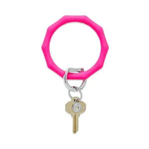 Silicone Big O® Key Ring Tickled Pink Bamboo