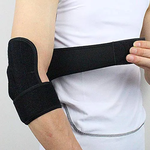 SKUDGEAR Adjustable Elbow Support Brace, Perfect Strap Sleeve for Pain Relief, Sports, Gym Workout for both Men and Women (Free Size)