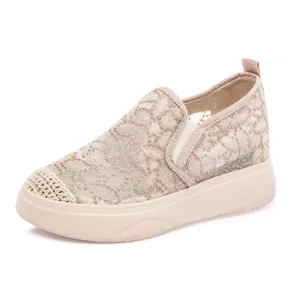 Small Feet Inner Heel Lace Mesh Espadrilles GS162