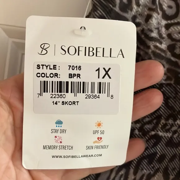 Sofibella Tennis/Golf/Pickleball/Athleisure Skort, 1X, NWT!