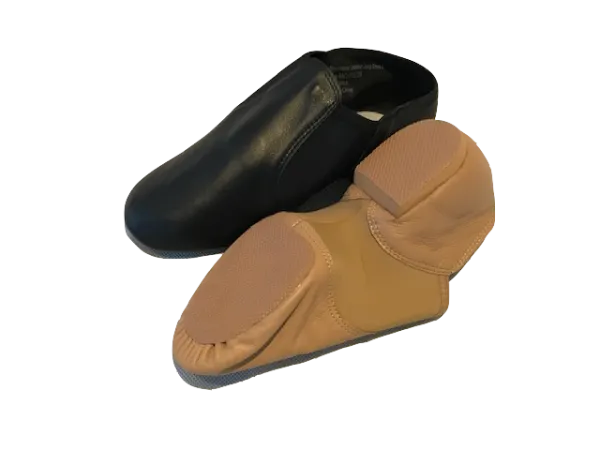 Split Sole Neoprene Elastic and Leather Pull On Jazz Shoes / Booties