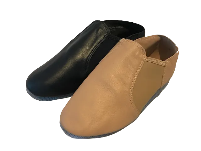 Split Sole Neoprene Elastic and Leather Pull On Jazz Shoes / Booties