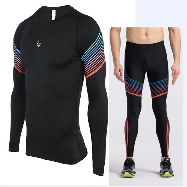 Sports Suit Men's Running Compression Tights Set Fitness Basketball Workout Jogging Suits Gym Sportswear 2-5pcs