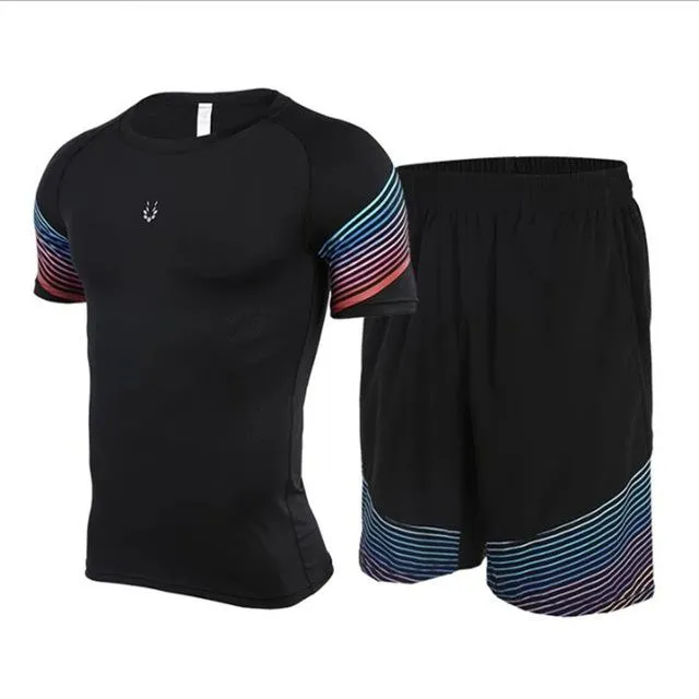 Sports Suit Men's Running Compression Tights Set Fitness Basketball Workout Jogging Suits Gym Sportswear 2-5pcs