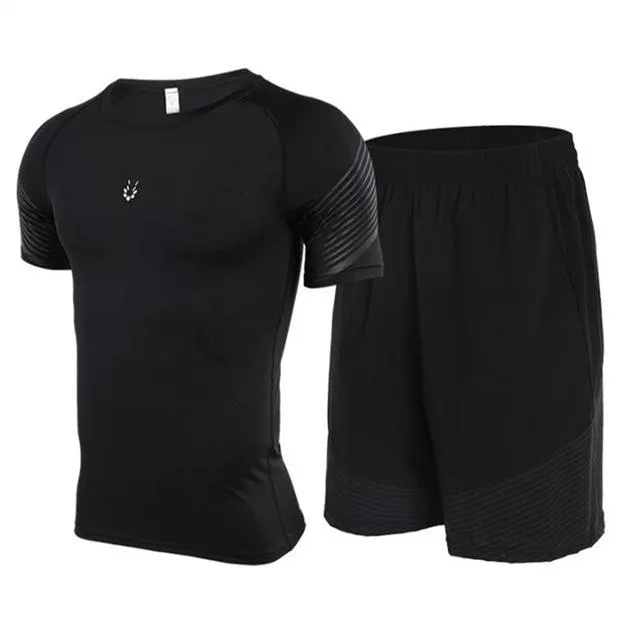 Sports Suit Men's Running Compression Tights Set Fitness Basketball Workout Jogging Suits Gym Sportswear 2-5pcs