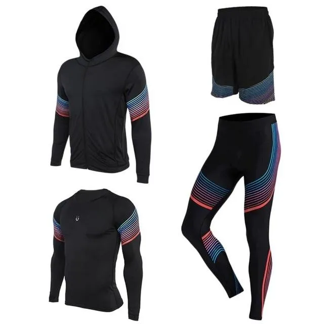 Sports Suit Men's Running Compression Tights Set Fitness Basketball Workout Jogging Suits Gym Sportswear 2-5pcs