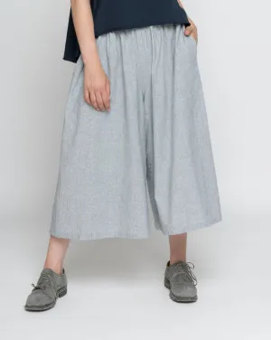 Stripe Elastic Waist Capri