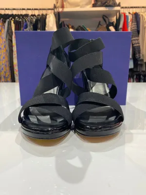 Stuart Weitzman Expel Black Elastic Sandal