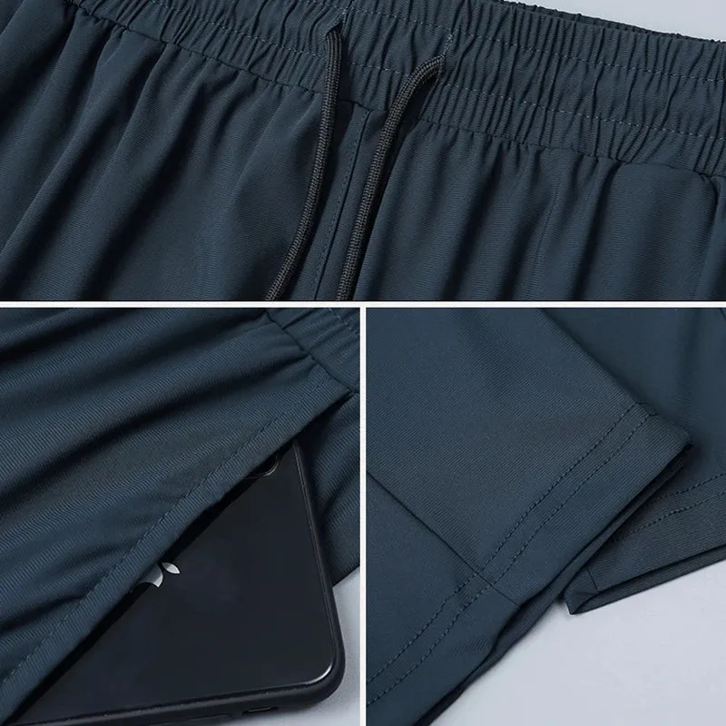 Summer Elastic Men Running Sport Pants - Jogging Sweatpants Casual Outdoor Training Gym Fitness Trousers