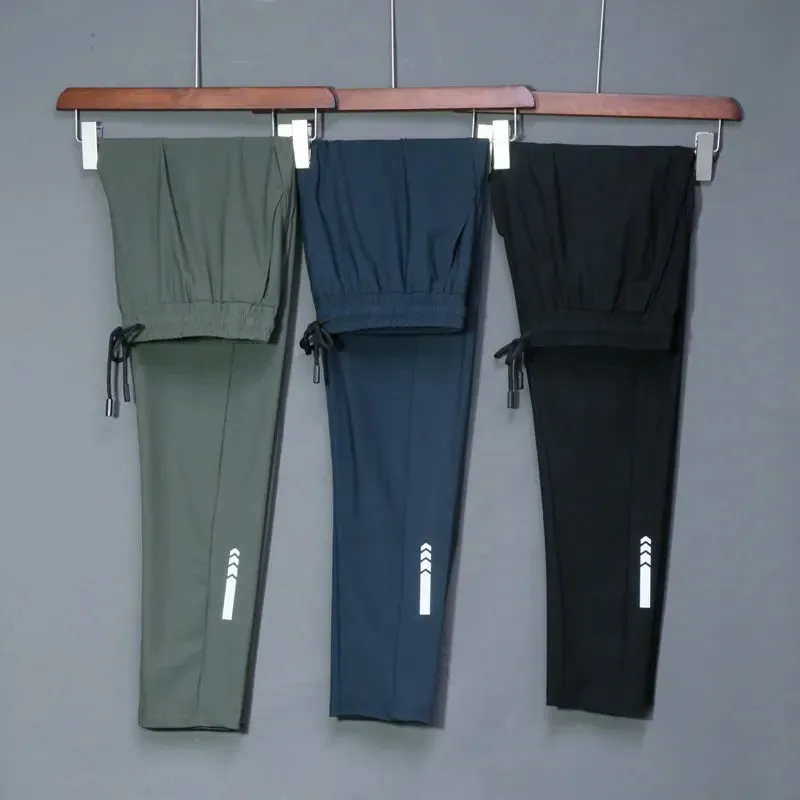Summer Elastic Men Running Sport Pants - Jogging Sweatpants Casual Outdoor Training Gym Fitness Trousers